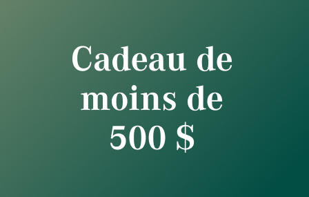 Cadeau de moins de 500 $