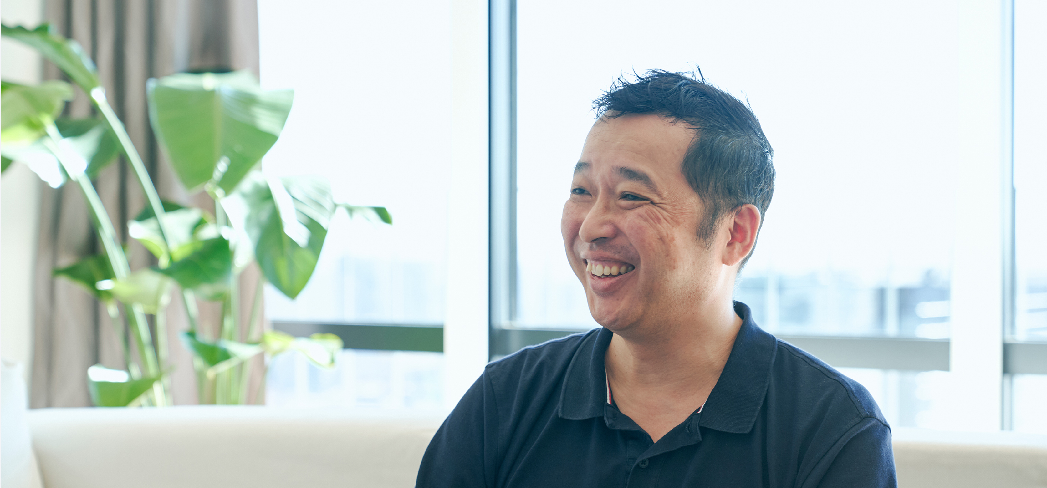 Mr. Hatanaka with a smile