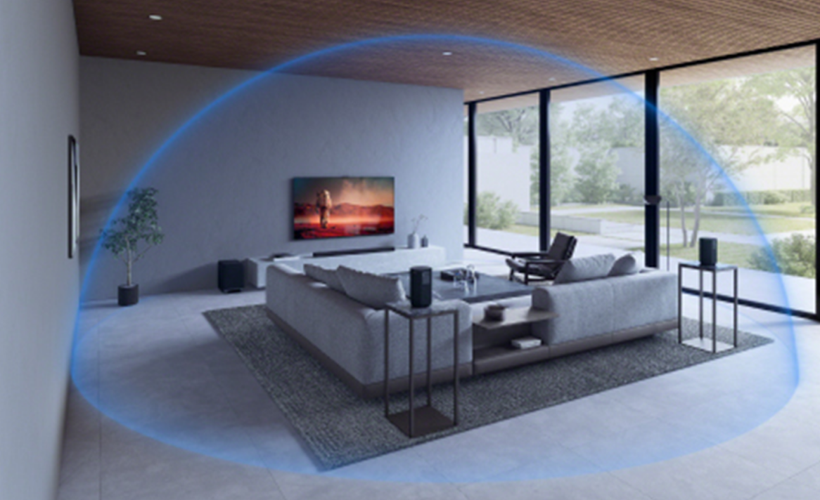 Image of 360 SSM technology in a living room.