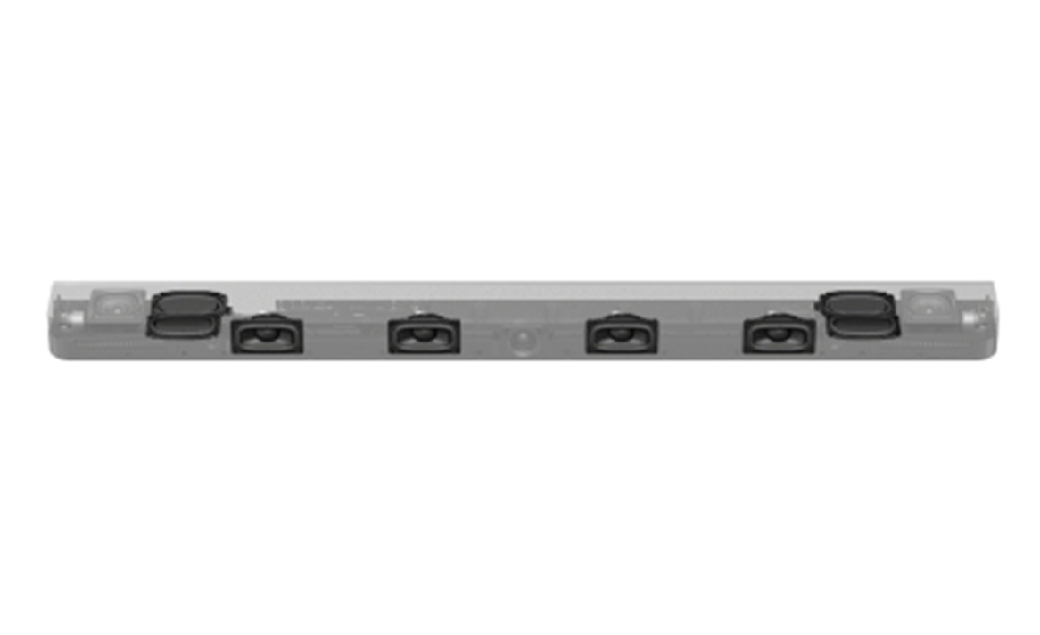 Diagram of inside of soundbar.