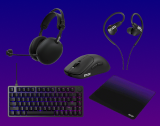 Product shot of the INZONE H5 Gaming headset, alongside a product shot of the INZONE Buds