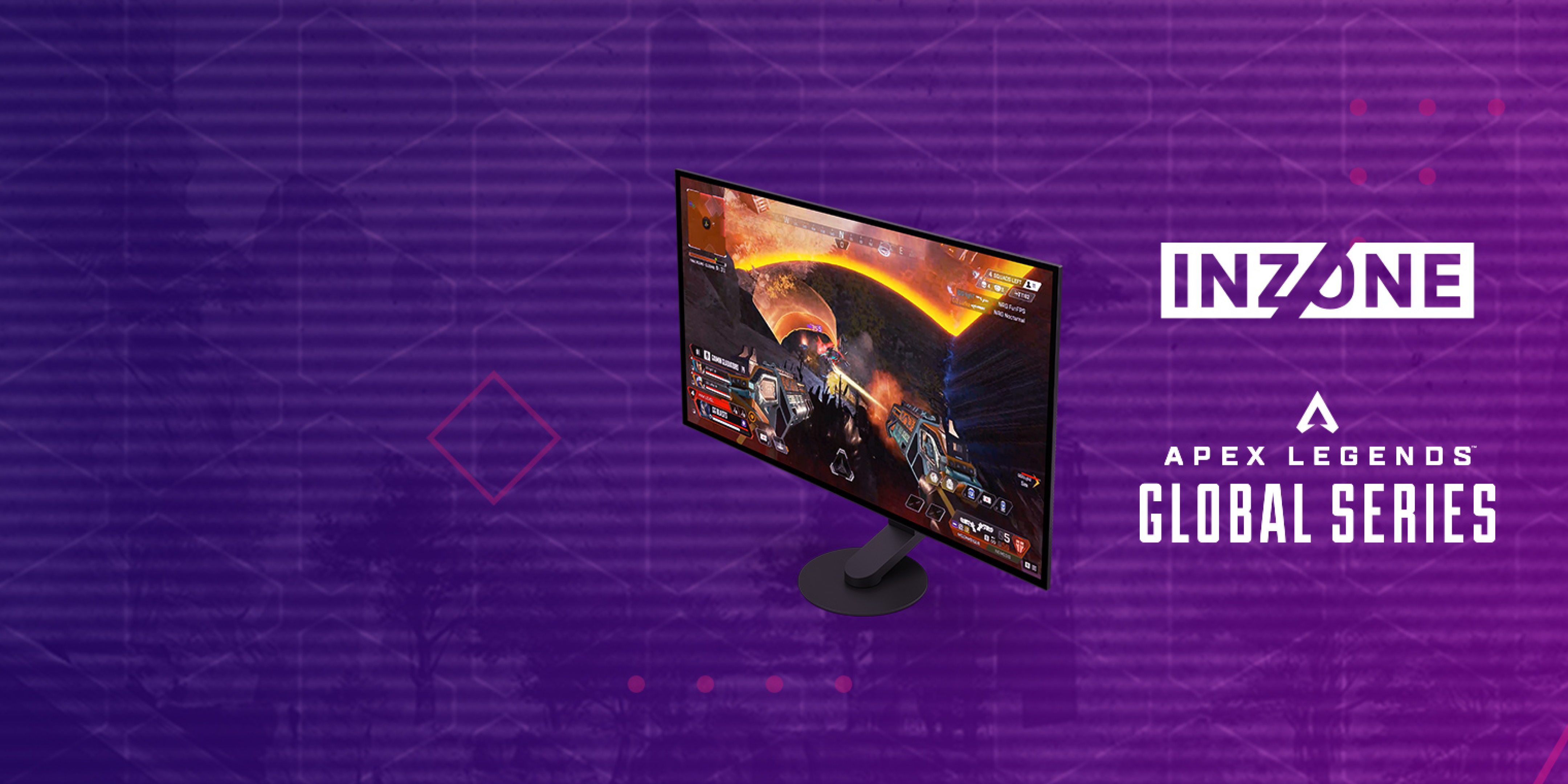 Une photo du moniteur officiel Inzone M10S Apex Legends Global Series.