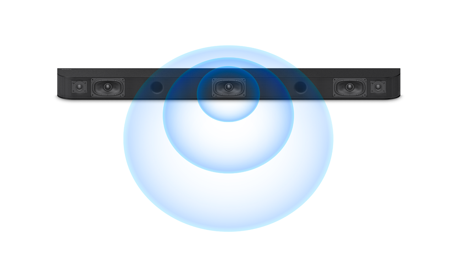 Image of sound coming from center speaker.