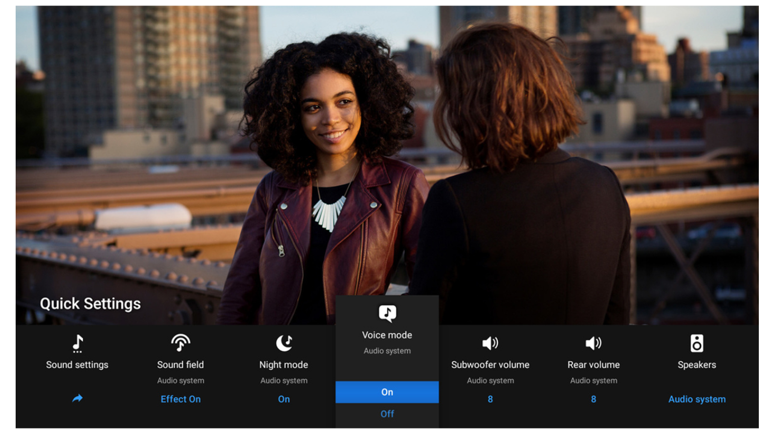 Image of Voice Mode on BRAVIA TV.