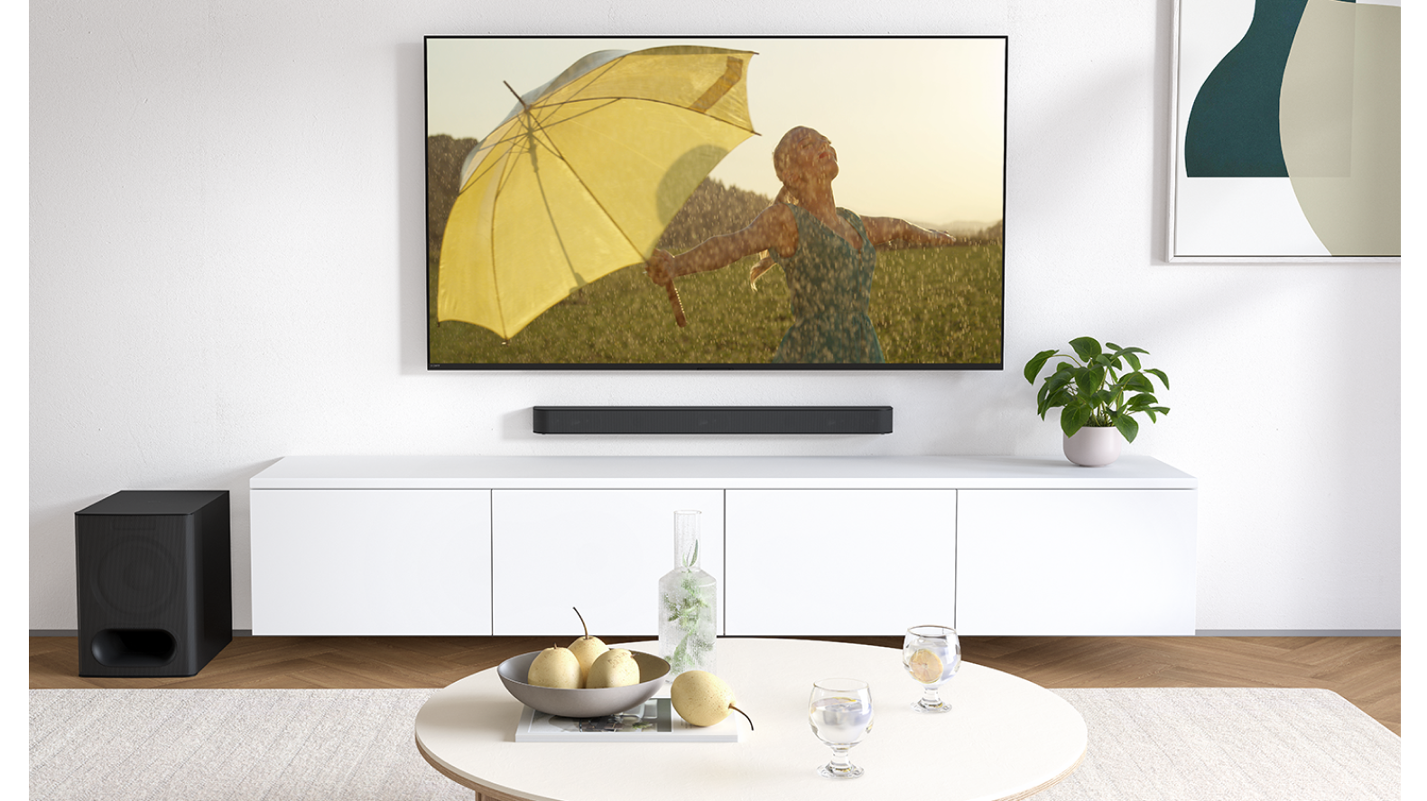 Image of TV in living room.