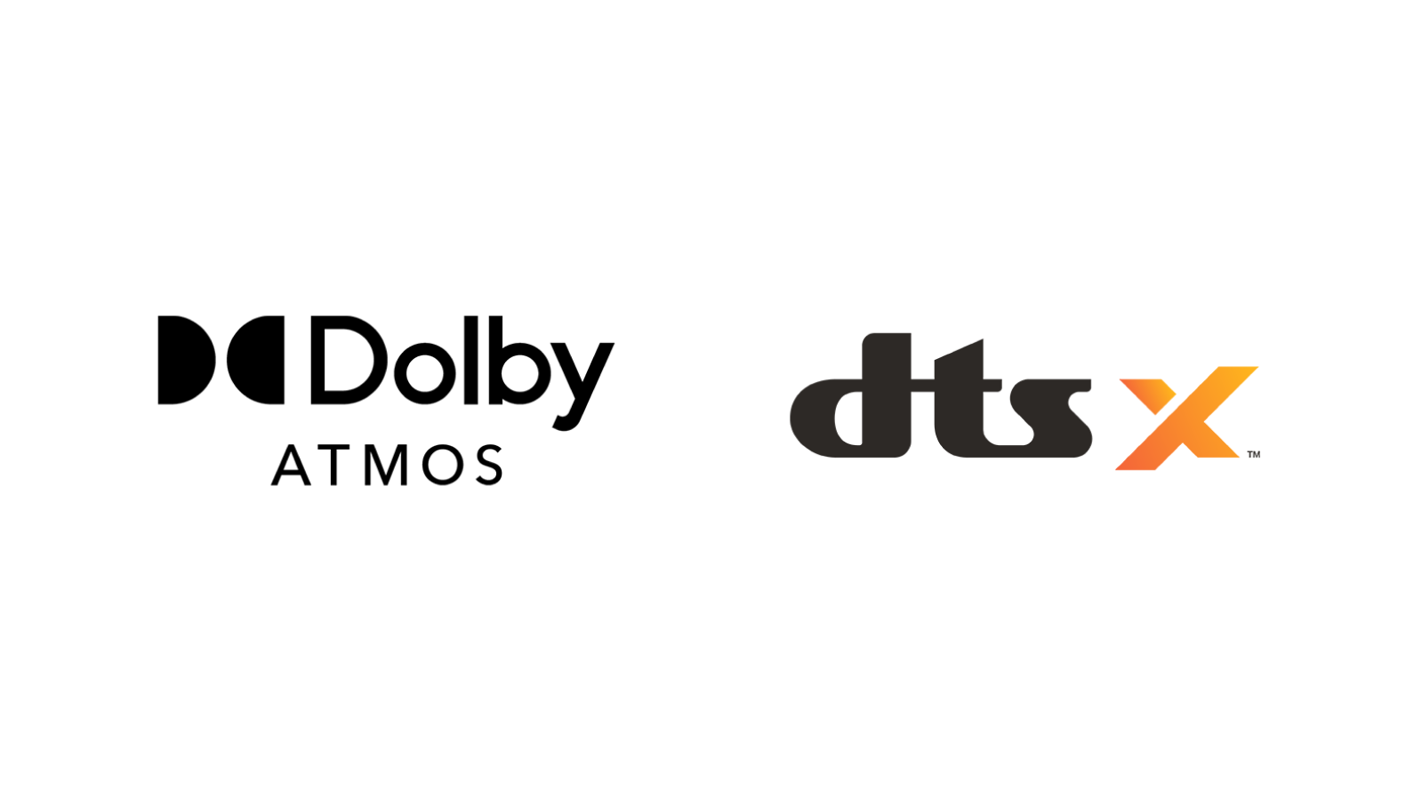 Dolby Atmos and DTS:X logos.