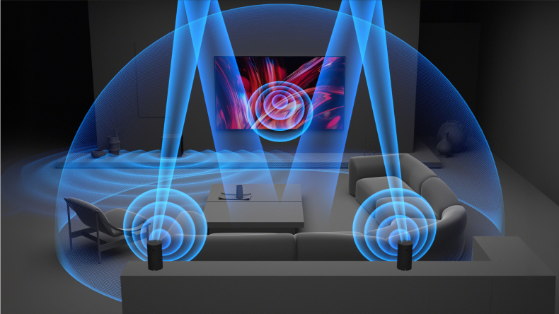 Easy surround sound with direct TV connection