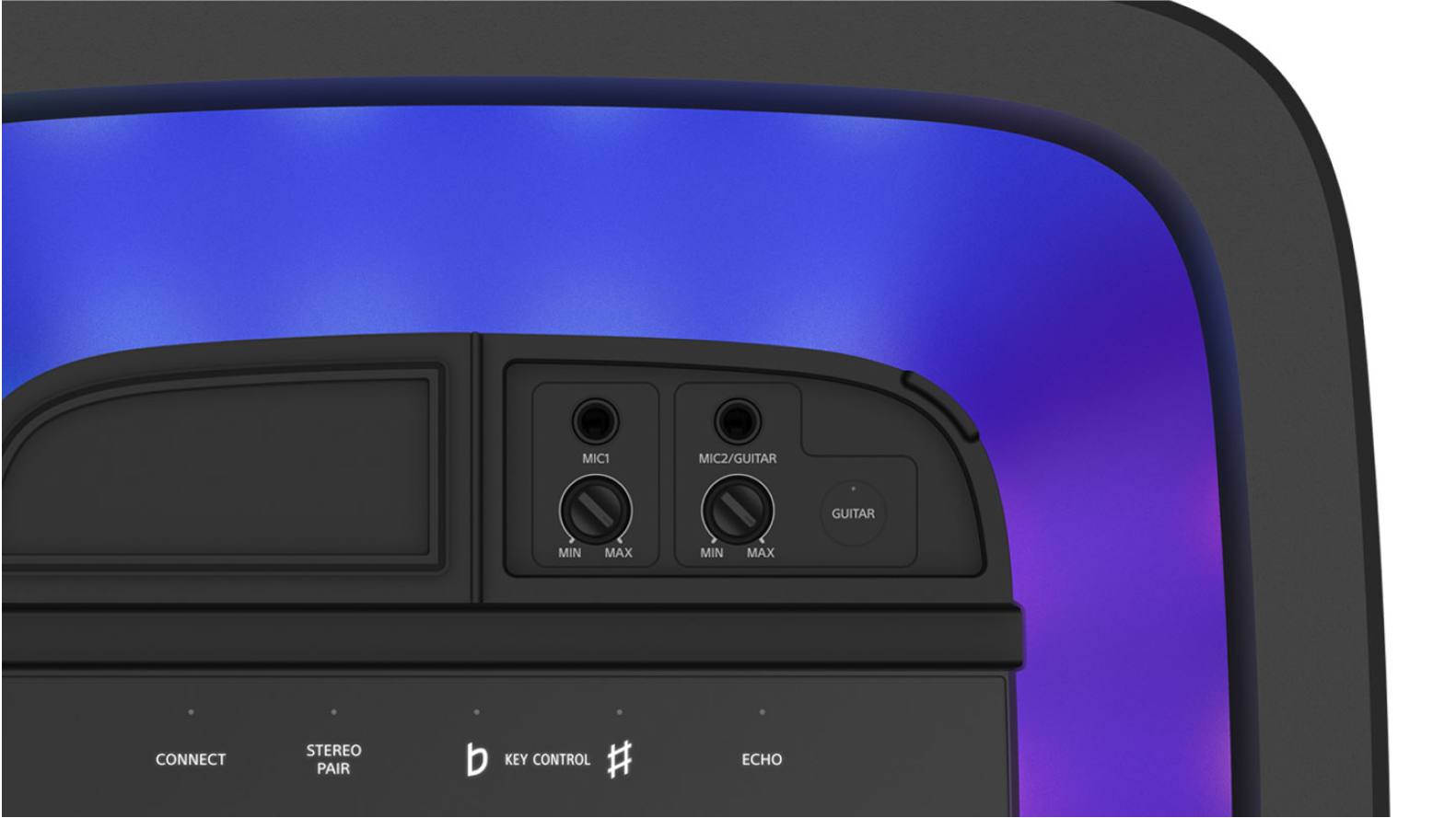 Echo and Key Control function on top panel.