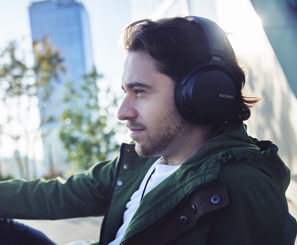 Man with Sony Headphones On