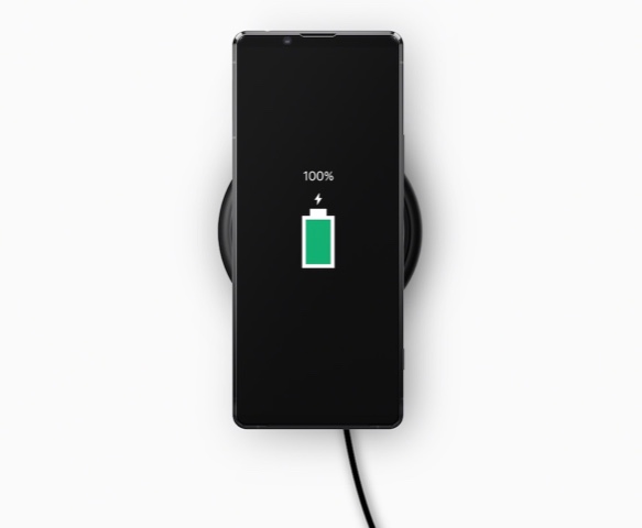 Xperia 1 III on a wireless charger