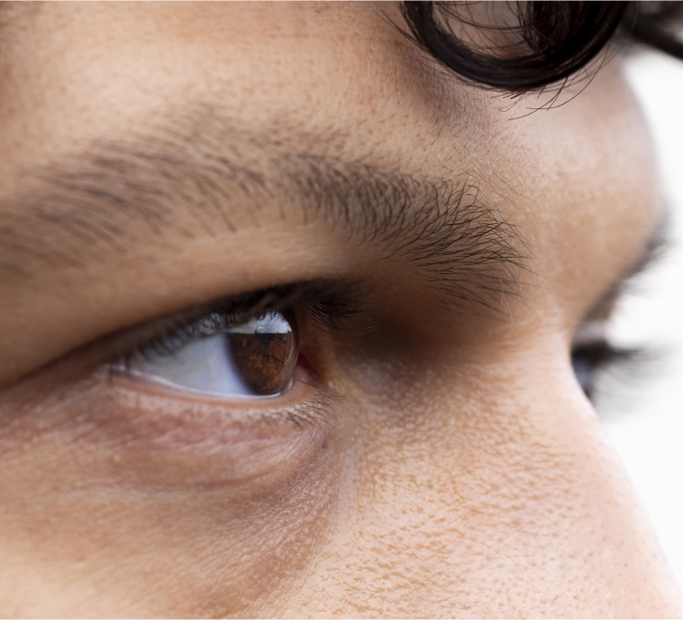 Close-up of a person's eyes.