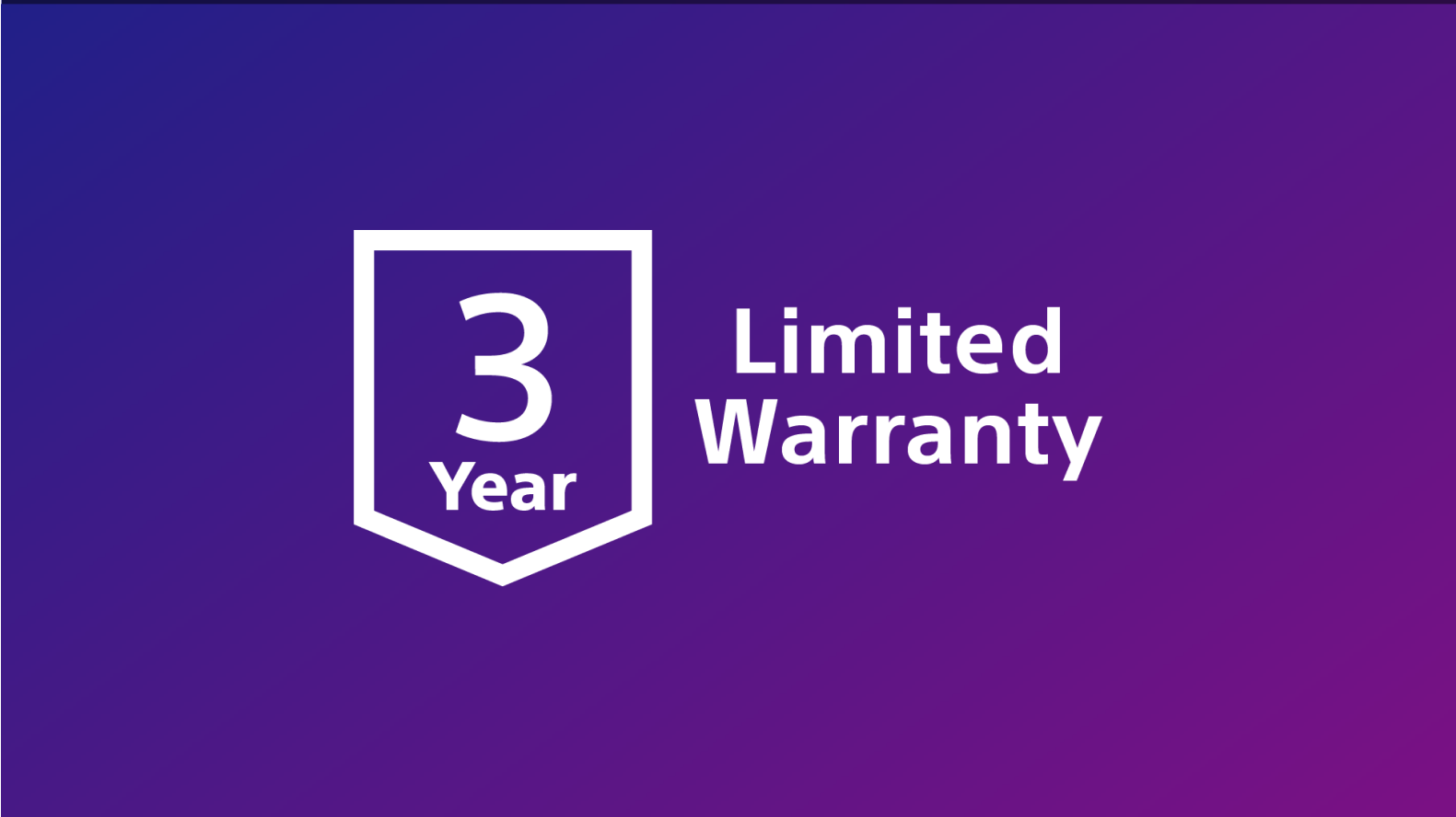 3 Year Limited Warranty