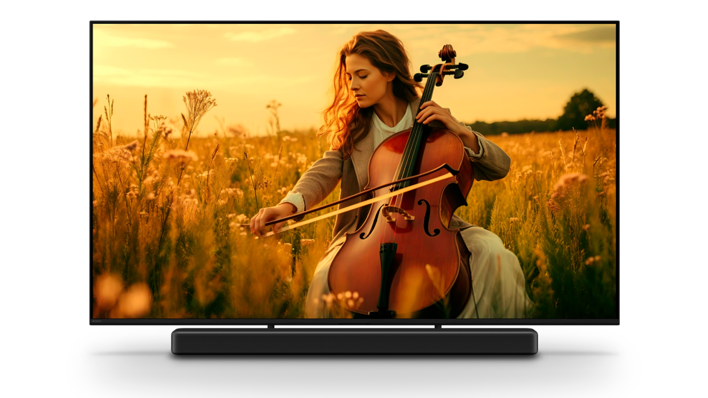 Perfectly integrates TV and soundbar